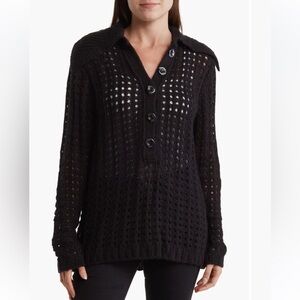 Grey Collective Chic Black Button-Up Cardigan